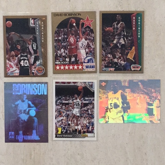 David Robinson 1992 - 93 Basketball Cards NBA Fleer Upper Deck Lot Of 6 Card - Picture 3 of 16